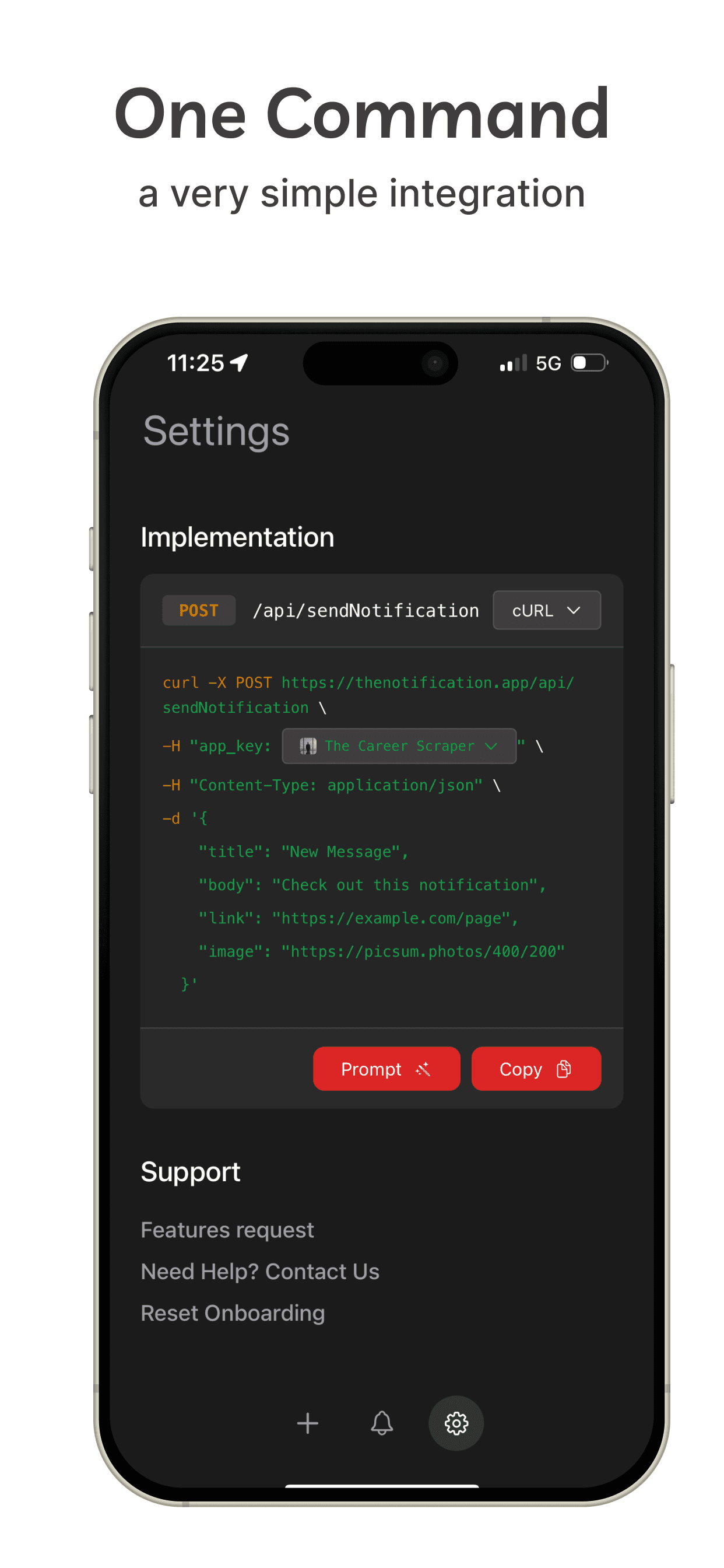 Applications screen with usage statistics