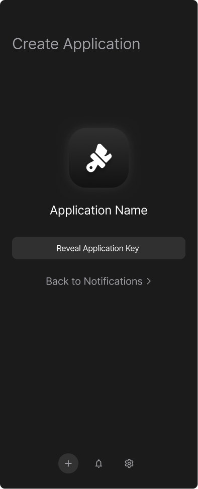 Create application dialog for setting up new notification channels